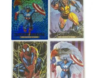 Lot 416h Lot of Marvel trading cards Captain America,