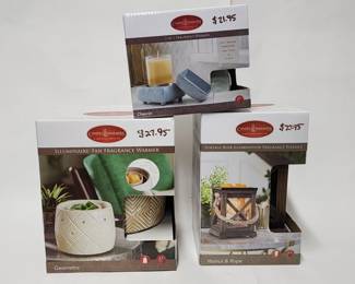 Lot 315h 3 Candle Warmers new in boxes