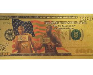 Lot 406h Michael Jordan and Kobe Bryant custommade $100
