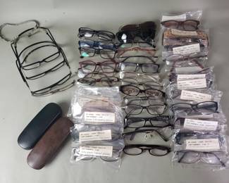 Lot 607 Group of glass, reader, and prescription glasses