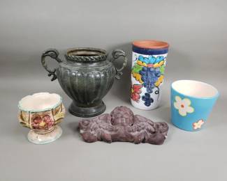 Lot 316 Group of vintage ceramic and pottery vases