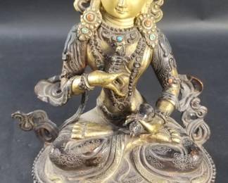 Lot 13 Vajrasattva Himalayan brass statue
