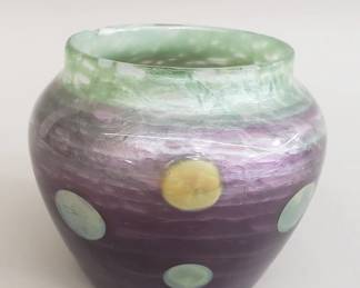 093 Lot 554 Leopold Bauer art glass vase