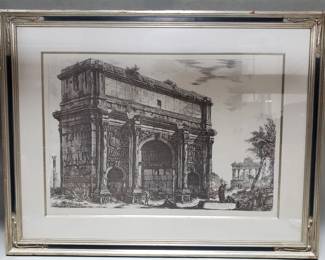 109 Lot 156 Giovanni Battista Piranesi etching Veduta dellArco di Settimio Severo
