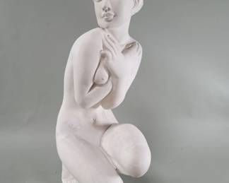 Lot 408 Vintage plastern nude statue