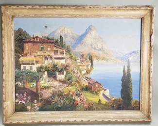 112 Lot 158 Signed Gottfried Arnegger oil on canvas landscape