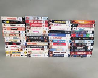 Lot 313 Large group of VHS tapes