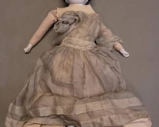 Lot 128 Antique porcelain and fabric doll