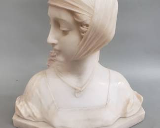 188 Lot 118 Vintage carved alabaster bust