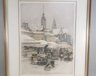 117 Lot 90 Pencilsigned Robert Kasimir etching under glass