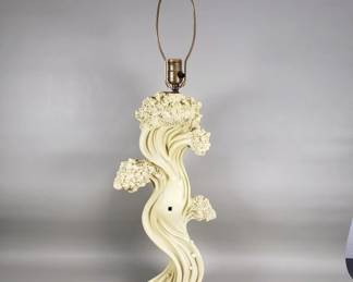182 Lot 178 Vintage Reglor of California chalkware table lamp