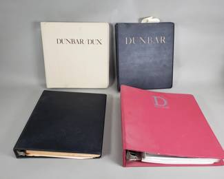 Lot 604 4 vintage Dunbar catalog binders