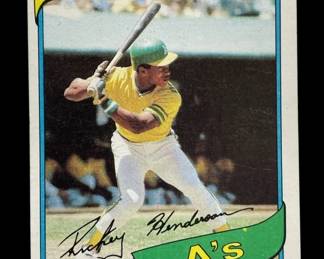 130 Lot 360h 1980 Topps Rickey Henderson rookie card