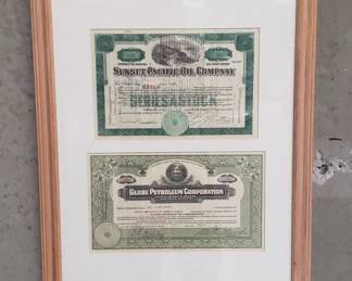 Lot 275 Vintage Sunset Pacific oil company and Globe