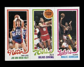 126 Lot 432h 1980 Topps Magic Johnson rookie card