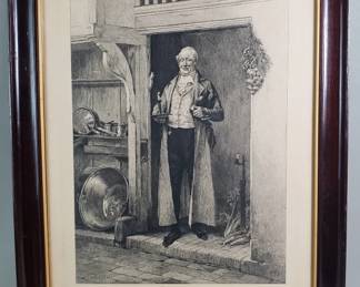 Lot 144 Signed W. Dendy Sadler etching The Squire,