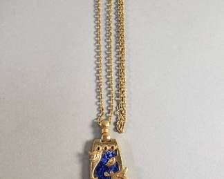 055 Lot 23 Vintage Salvador Teran for Marbel necklace and pendant with lapis lazuli