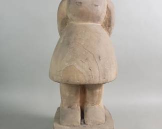 Lot 582 Hand carved Stone folk art sculpture