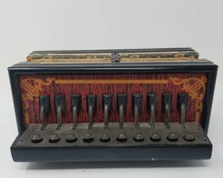Lot 373 Antique diatonic accordion button box