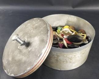 Lot 25 Canister of vintage and antique buttons