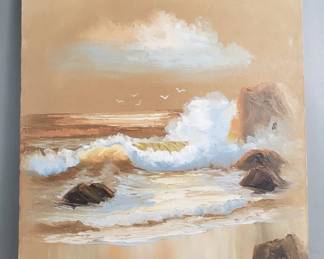 Lot 114 Vintage signed Virginia Gentile oil on canvas