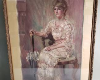 Lot 336 Signed Betty B. Knight pastel portrait