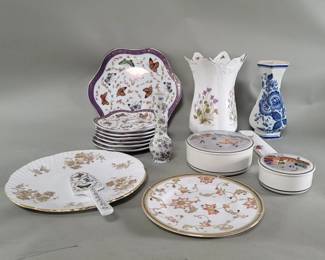 Lot 483 Delft vase, English porcelain vase, pair of