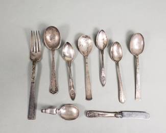 079 Lot 295 Sterling silver flatware