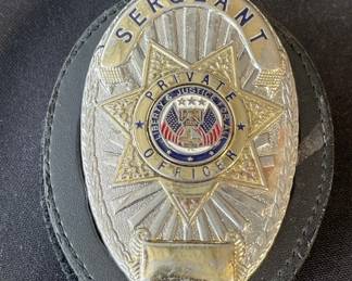 Lot 329h Sergeant private officer prop badge