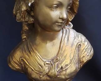 Lot 179 Vintage plaster gilt bust
