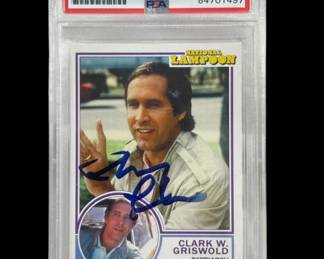 Lot 351h Chevy Chase authentic auto card PSADNA slab