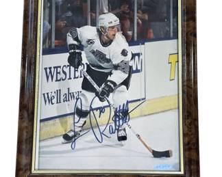 Lot 321h Framed Luke Robitaille 8 x 10 photo in blue
