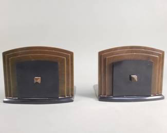Lot 572 Art deco book ends made of bakelite and metal