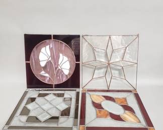 Lot 403 Four stained glass panels