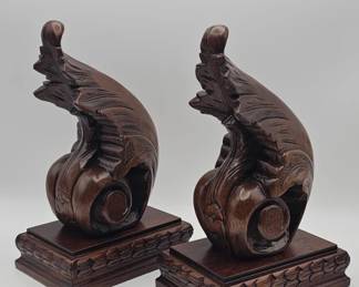 Lot 445h Pair of vintage Bombay Company carved wood