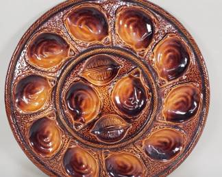 Lot 348 Vintage French ceramic oyster serving platter