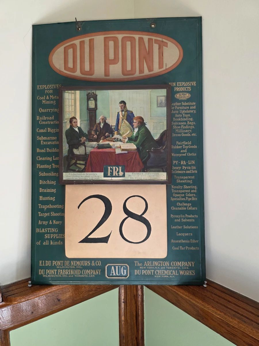 1900's DuPont Tin Lithograph Advertising Sign in excellent condition. 29 x 18"