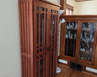 Side view of Mission Oak style bookcase