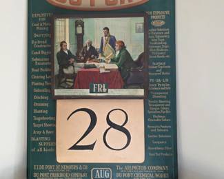1900's DuPont Tin Lithograph Advertising Sign in excellent condition. 29 x 18"
