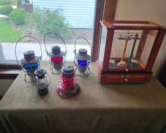 Antique Railroad Lanterns; 1919 dated Scientific Scales from Denver.