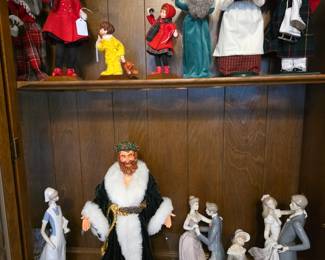Byer's Carolers; Simpich Santa; Tall  LLadro figurines