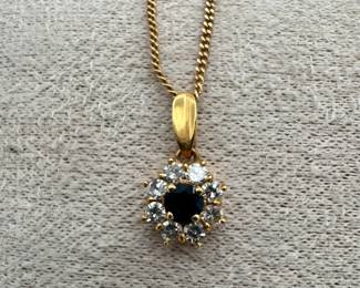 Hydra Santorini 14K Gold Chain 18K Gold Pendant