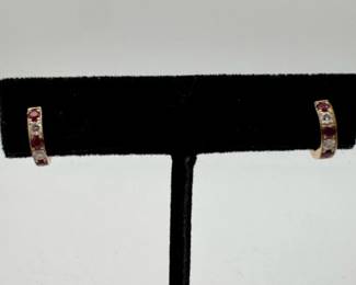 Ruby Diamond Earrings By Shane Co