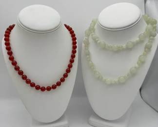 Pair Of Jade Necklaces