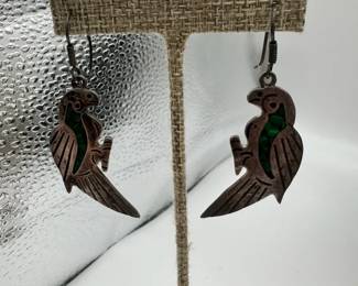 Sterling Silver Parrot Earrings