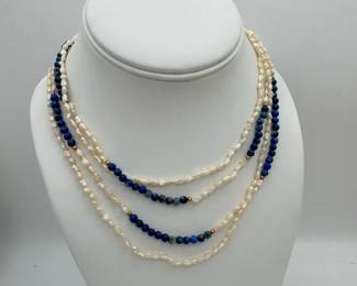 14K Gold Clasp With Pearl Strands
