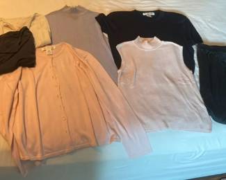 Jones New York and Eddie Bauer Silk Tops and Pair of Leggings