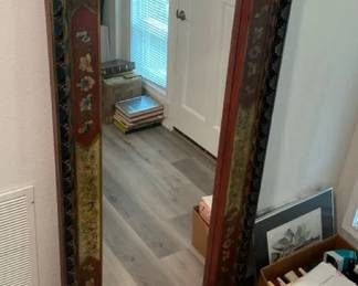 Vintage Full Length Multi Dimensional Polychrome Mirror