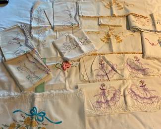 Vintage Embroidered Pillow Cases