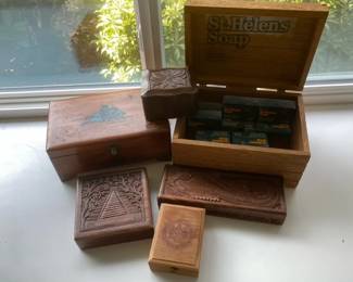 Decorative Wooden Boxes with Box of St Helens Soap